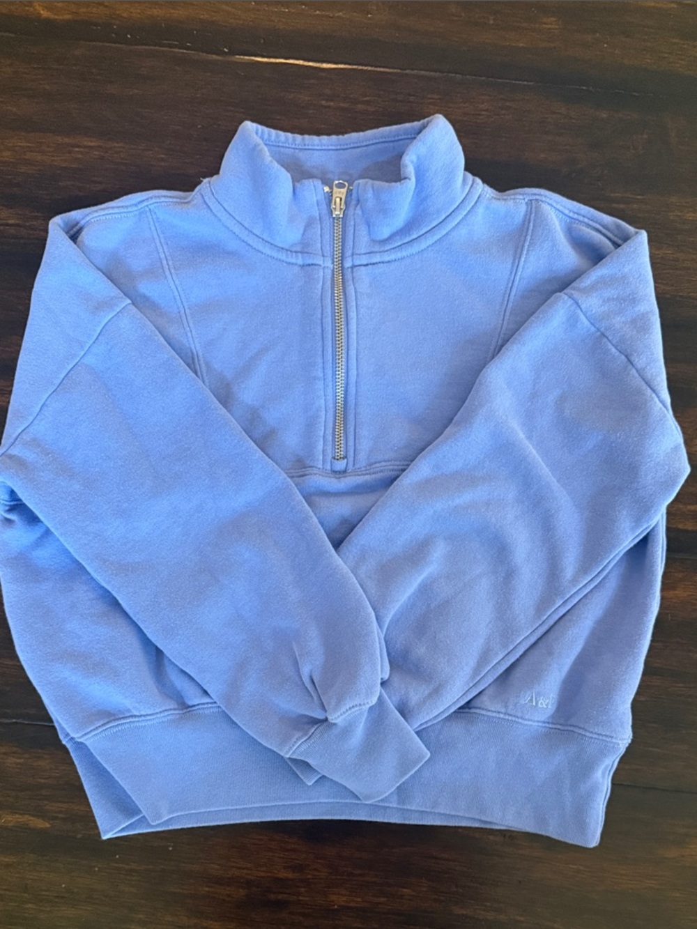 abercrombie kids Blue Half-Zip Sweatshirt (Girls size 11/12)
